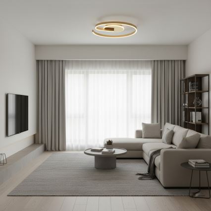 Brilagi - LED prigušiva stropna svetiljka SPIRAL LED/56W/230V Ø 50 cm 3000/4000/6000K + daljinski upravljač