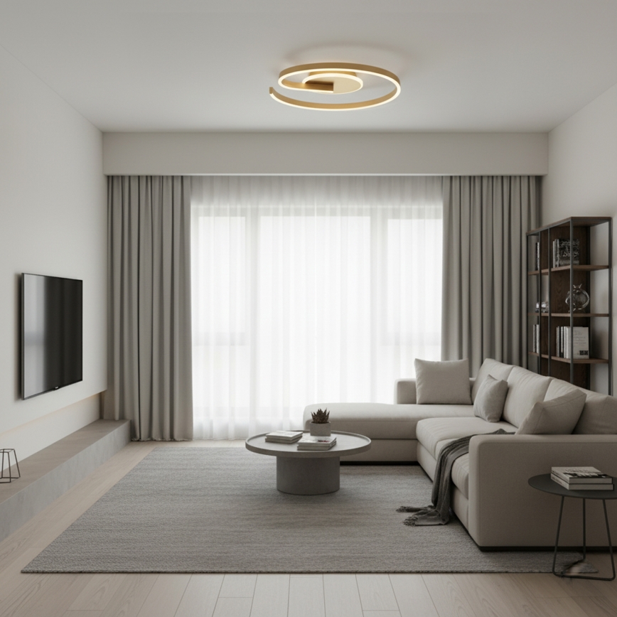 Brilagi - LED prigušiva stropna svetiljka SPIRAL LED/56W/230V Ø 50 cm 3000/4000/6000K + daljinski upravljač