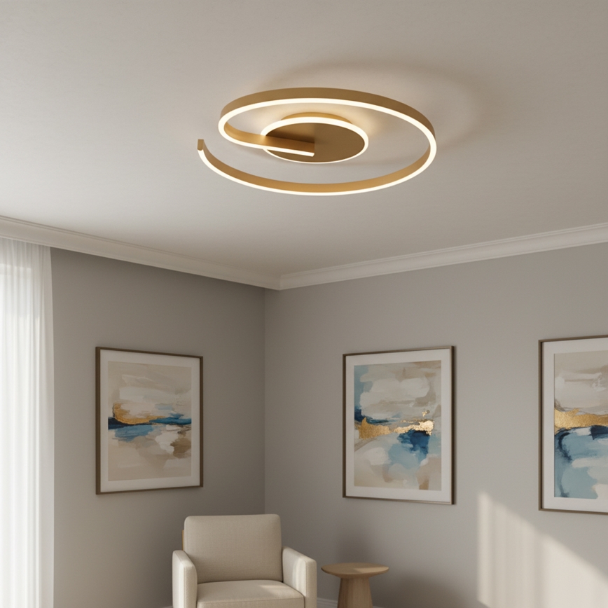 Brilagi - LED prigušiva stropna svetiljka SPIRAL LED/56W/230V Ø 50 cm 3000/4000/6000K + daljinski upravljač