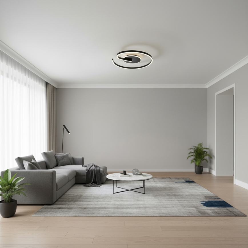 Brilagi - LED prigušiva stropna svetiljka SPIRAL LED/56W/230V prečnik 50 cm 3000/4000/6000K + daljinski upravljač
