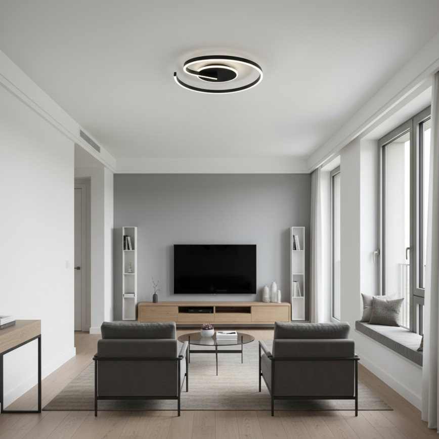 Brilagi - LED prigušiva stropna svetiljka SPIRAL LED/56W/230V prečnik 50 cm 3000/4000/6000K + daljinski upravljač