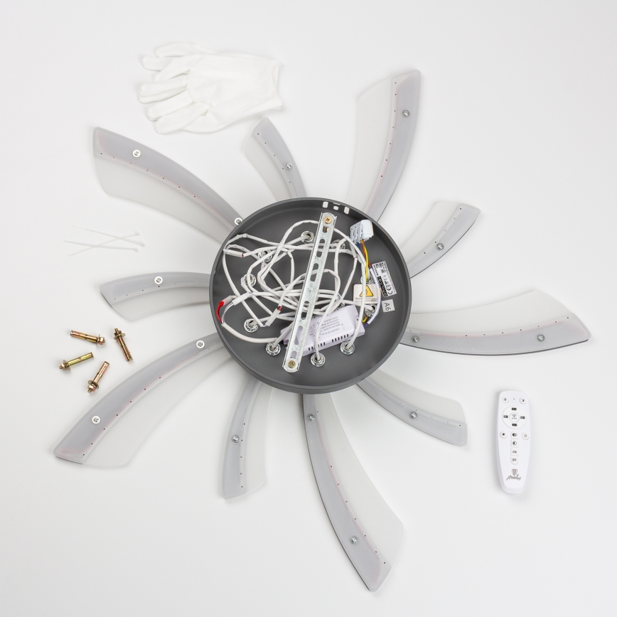 Brilagi - LED prigušiva plafonska lampa TWIST LED/55W/230V 3000-6500K antracit + daljinski upravljač