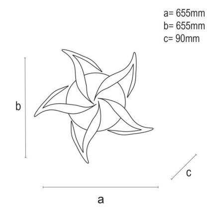 Brilagi - LED stropni luster TWIST sa prigušiva funkcijom LED/55W/230V 3000-6500K bela + daljinski upravljač