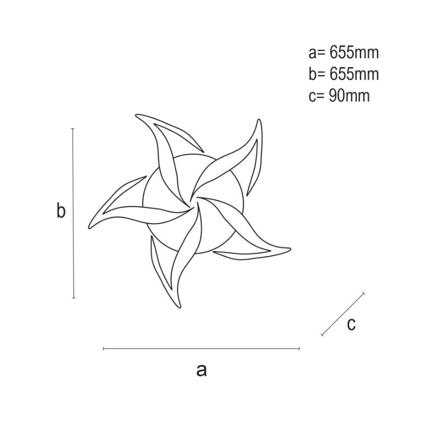 Brilagi - LED stropni luster TWIST sa prigušiva funkcijom LED/55W/230V 3000-6500K bela + daljinski upravljač