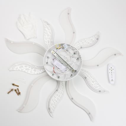 Brilagi - LED prigušiva nadgradna plafonska svetiljka TWIST LED/65W/230V 3000-6500K bela + daljinski upravljač