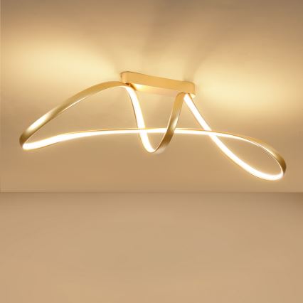 Brilagi - LED (prigušiva) plafonski luster TWISTER LED/60W/230V 3000-6000K zlatni + daljinski upravljač