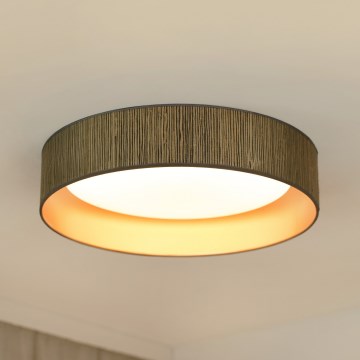 Brilagi - LED prigušiva plafonska svetiljka VEGAS SHINE LED/24W/230V prečnik 45 cm 3000/4000/6500K slama braon/zlatna + daljinski upravljač