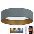 Brilagi - LED prigušiva plafonska svetiljka VELVET SMART LED/24W/230V Ø45 cm 2700-6500K Wi-Fi Tuya mint/zlatna + daljinski upravljač