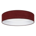 Brilagi - LED prigušiva plafonska svetiljka VELVET SMART VARI LED/36W/230V 3000-6500K Ø 55 cm bordo + daljinski upravljač
