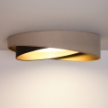 BRILAGI - LED prigušiva plafonska svetiljka VELVET TWIST LED/36W/230V 3000-6000K prečnik 65 cm Wi-Fi Tuya Beacon bež/braon/zlatna + daljinski upravljač