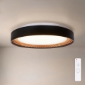 Brilagi - LED prigušiva plafonska svetiljka WALDO LED/48W/230V 3000-6500K prečnik 40 cm crna/zlatna + daljinski upravljač