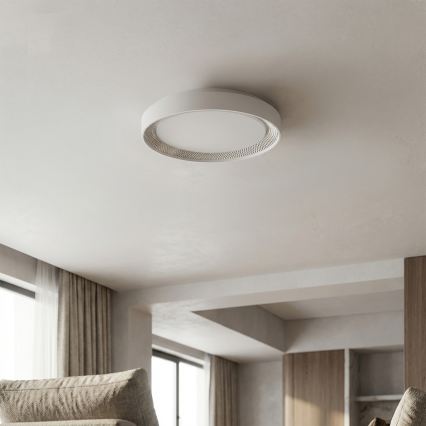 Brilagi - LED prigušiva stropna svetiljka WALDO LED/48W/230V 3000-6500K prečnik 40 cm bela/srebrna + daljinski upravljač