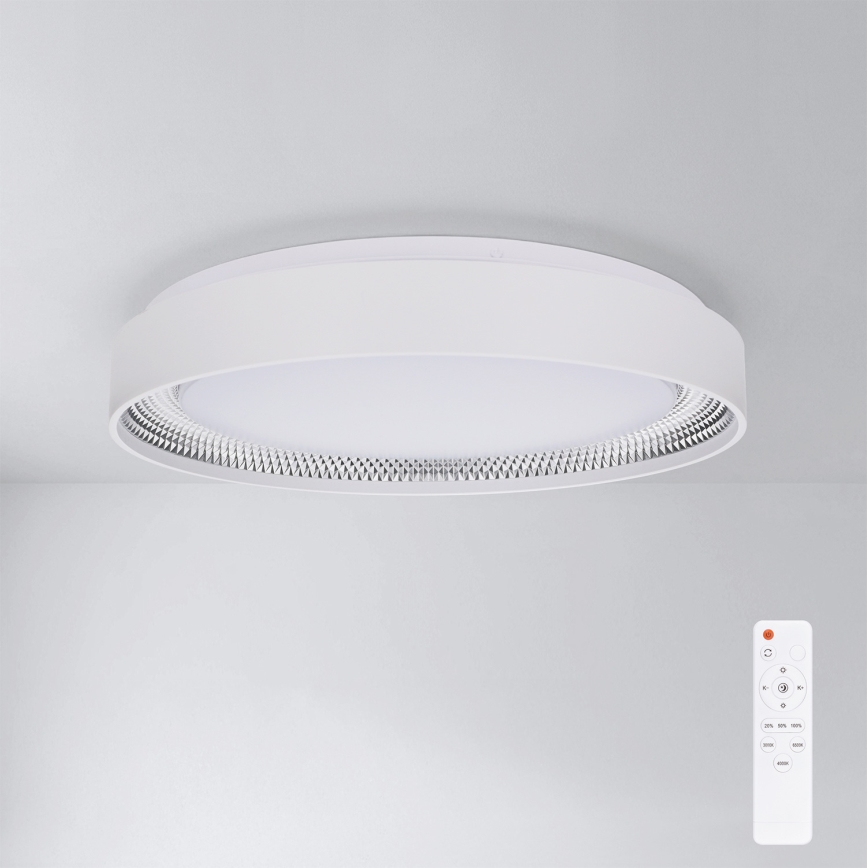 Brilagi - LED prigušiva stropna svetiljka WALDO LED/48W/230V 3000-6500K prečnik 40 cm bela/srebrna + daljinski upravljač