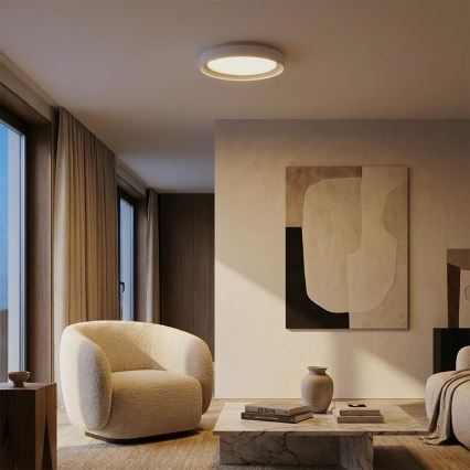 Brilagi - LED prigušiva stropna svetiljka WALDO LED/48W/230V 3000-6500K prečnik 40 cm bela/srebrna + daljinski upravljač