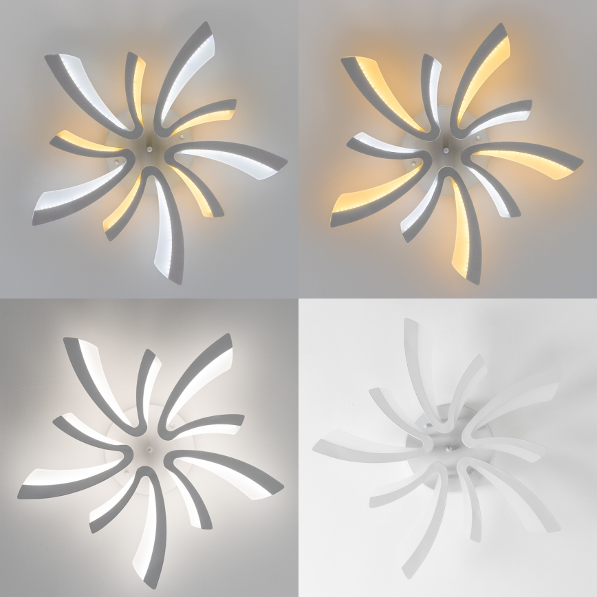 Brilagi - LED prigušiva plafonska svetiljka TWIST LED/55W/230V 3000-6500K bela + daljinski upravljač