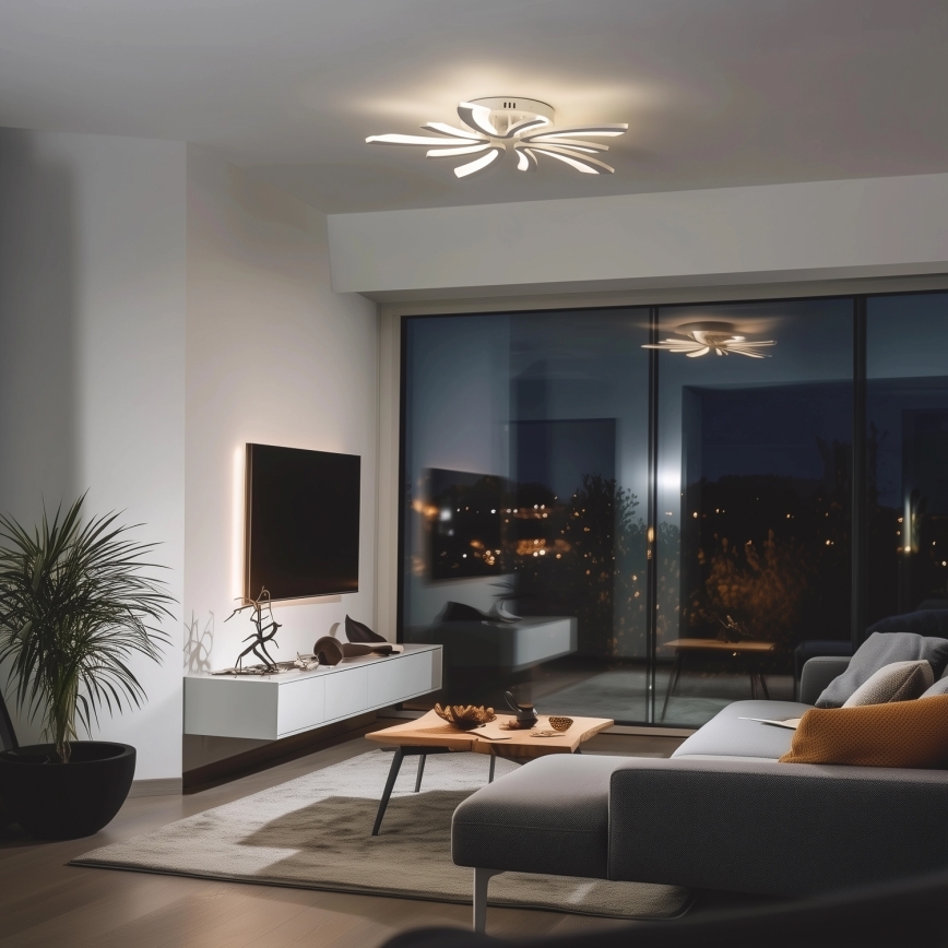 Brilagi - LED prigušiva plafonska svetiljka TWIST LED/55W/230V 3000-6500K bela + daljinski upravljač