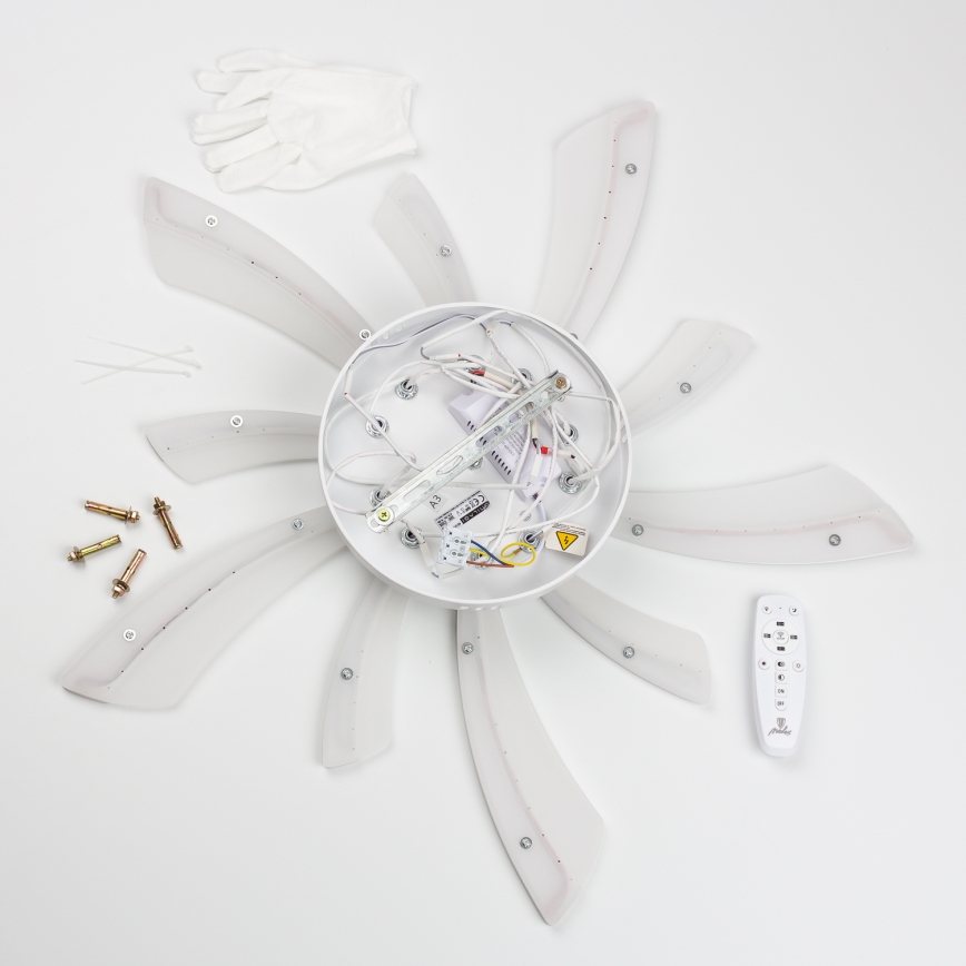 Brilagi - LED prigušiva plafonska svetiljka TWIST LED/55W/230V 3000-6500K bela + daljinski upravljač