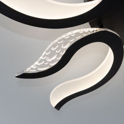 Brilagi - LED prigušiva plafonska svetiljka TWIST LED/65W/230V 3000-6500K crna + daljinski upravljač