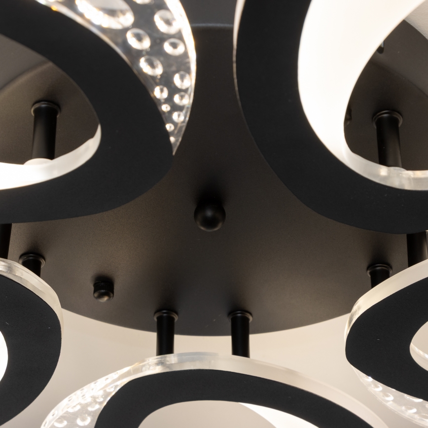 Brilagi - LED prigušiva plafonska svetiljka TWIST LED/65W/230V 3000-6500K crna + daljinski upravljač