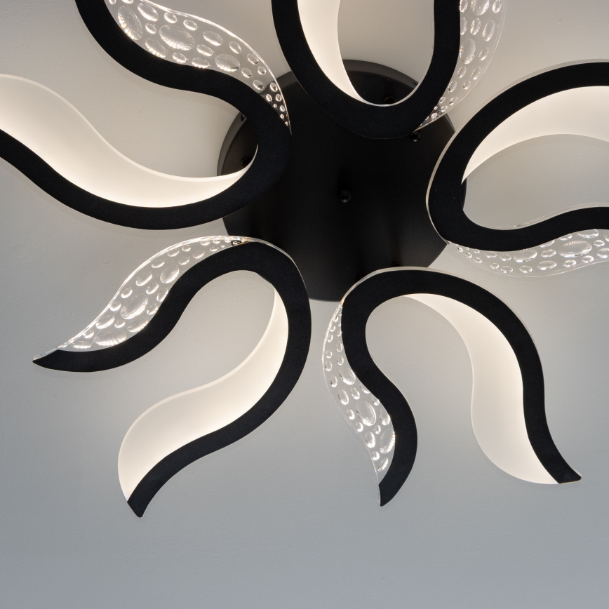 Brilagi - LED prigušiva plafonska svetiljka TWIST LED/65W/230V 3000-6500K crna + daljinski upravljač