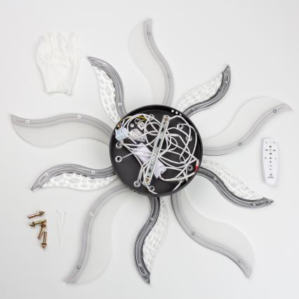 Brilagi - LED prigušiva plafonska svetiljka TWIST LED/65W/230V 3000-6500K crna + daljinski upravljač
