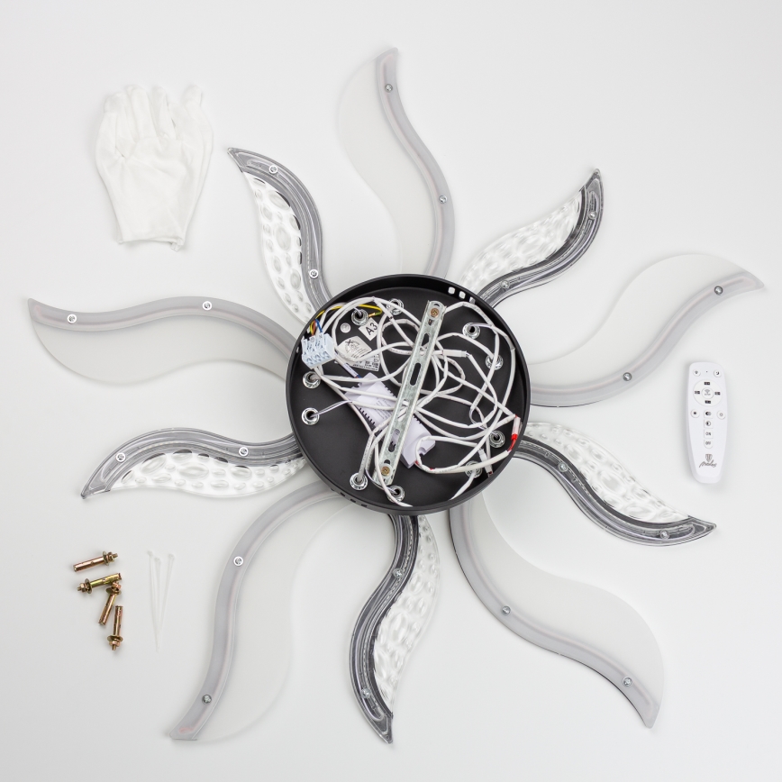 Brilagi - LED prigušiva plafonska svetiljka TWIST LED/65W/230V 3000-6500K crna + daljinski upravljač