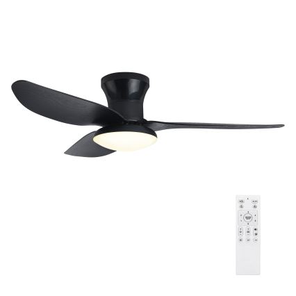 Brilagi - LED prigušiva plafonski ventilator LED/30W/230V 3000-6500K crna + daljinski upravljač