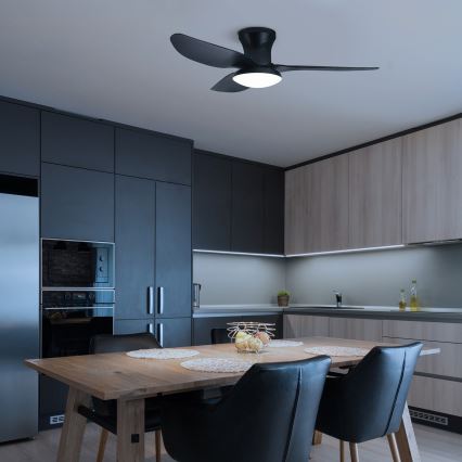 Brilagi - LED prigušiva plafonski ventilator LED/30W/230V 3000-6500K crna + daljinski upravljač
