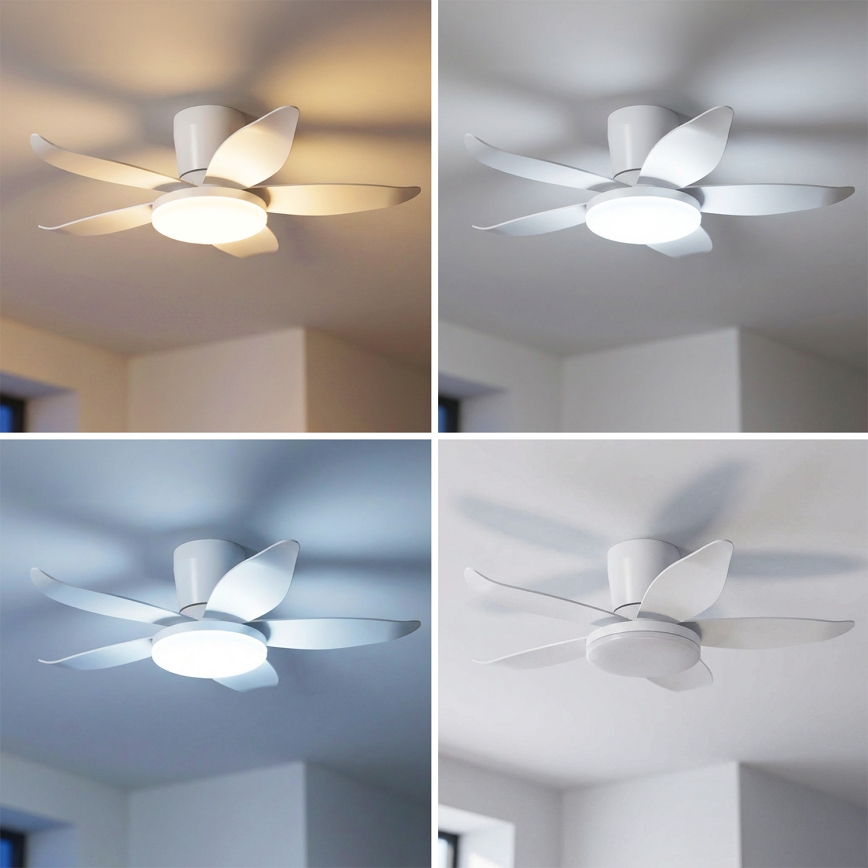 Brilagi - LED prigušiva stropni ventilator LED/32W/230V 3000-6500K prečnik 95 cm bela + daljinski upravljač