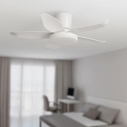 Brilagi - LED prigušiva stropni ventilator LED/32W/230V 3000-6500K prečnik 95 cm bela + daljinski upravljač