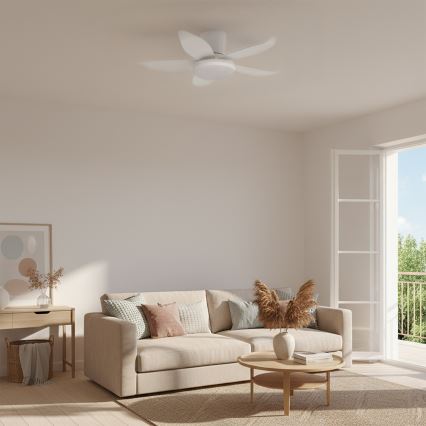 Brilagi - LED prigušiva stropni ventilator LED/32W/230V 3000-6500K prečnik 95 cm bela + daljinski upravljač