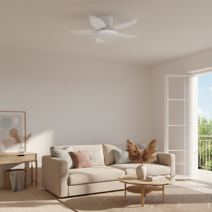 Brilagi - LED prigušiva stropni ventilator LED/32W/230V 3000-6500K prečnik 95 cm bela + daljinski upravljač