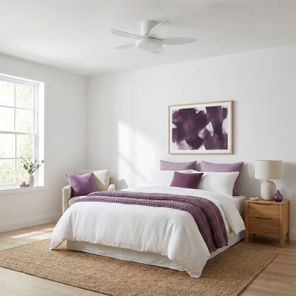 Brilagi - LED prigušiva stropni ventilator LED/32W/230V 3000-6500K prečnik 95 cm bela + daljinski upravljač