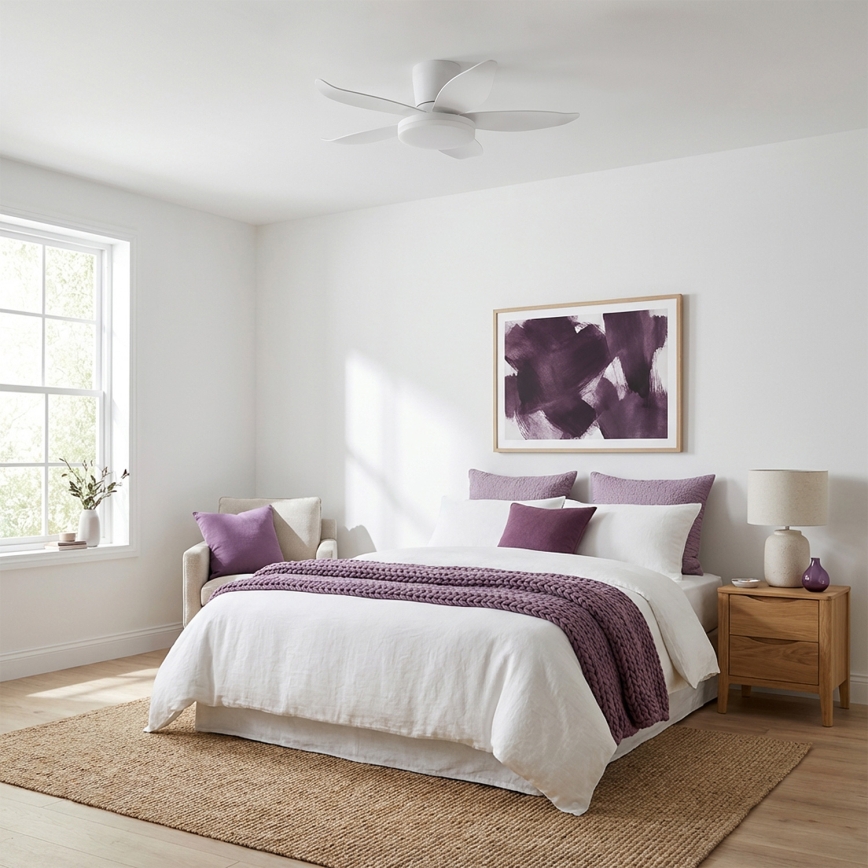 Brilagi - LED prigušiva stropni ventilator LED/32W/230V 3000-6500K prečnik 95 cm bela + daljinski upravljač