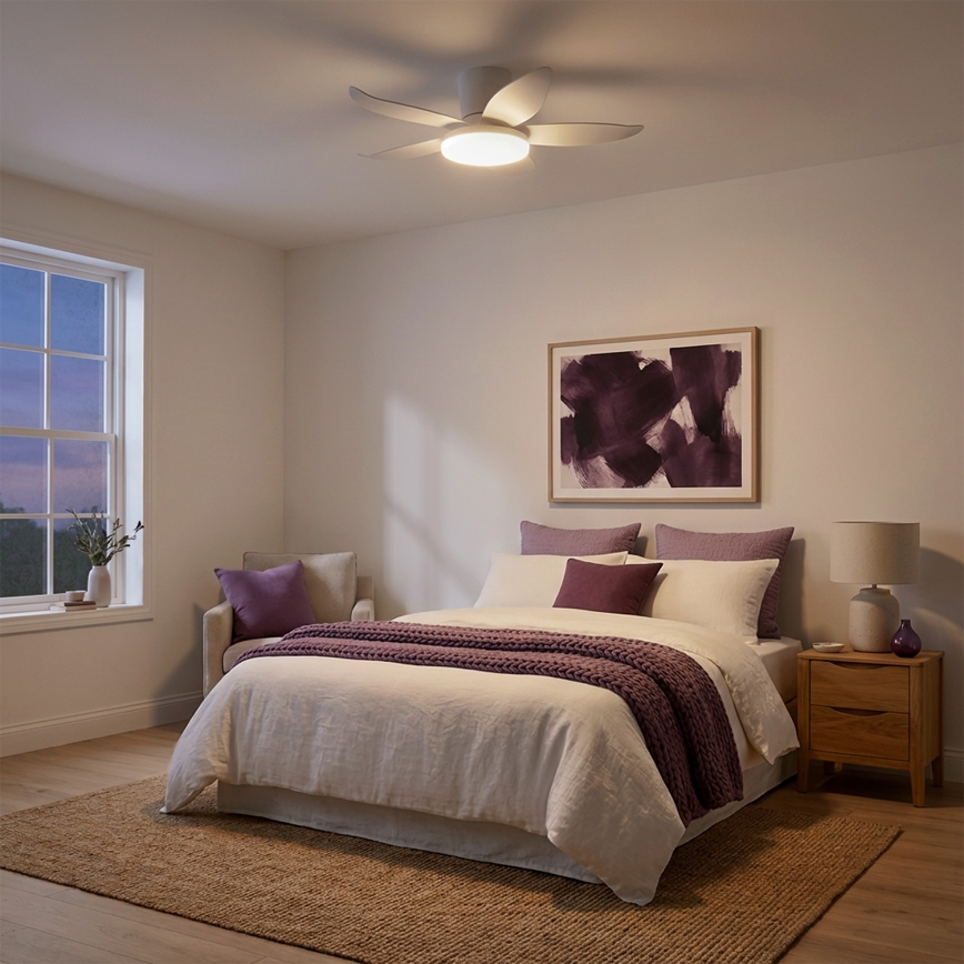 Brilagi - LED prigušiva stropni ventilator LED/32W/230V 3000-6500K prečnik 95 cm bela + daljinski upravljač