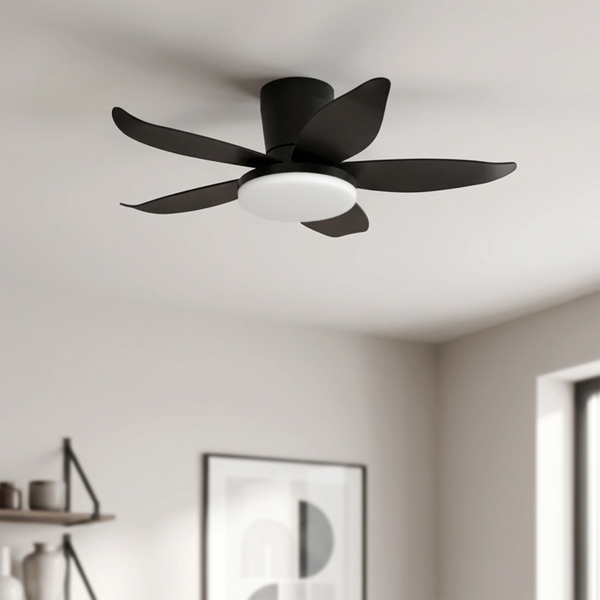 Brilagi - LED prigušiva plafonski ventilator LED/32W/230V 3000-6500K preč. 95 cm crna + daljinski upravljač