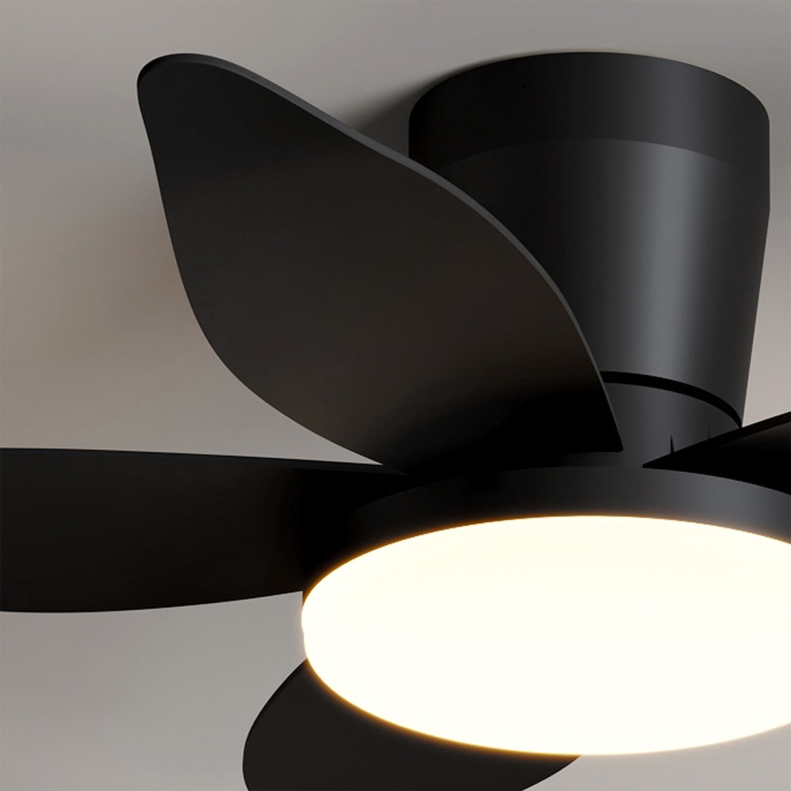 Brilagi - LED prigušiva plafonski ventilator LED/32W/230V 3000-6500K preč. 95 cm crna + daljinski upravljač