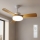 Brilagi - LED prigušiva plafonski ventilator LED/34W/230V 106 cm bela/smeđa + daljinski upravljač