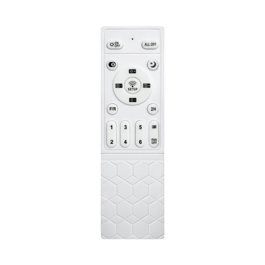 Brilagi - LED prigušiva stropni ventilator LED/34W/230V 132 cm bela/smeđa + daljinski upravljač