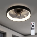 Brilagi - LED prigušiva plafonski ventilator LED/34W/230V 3000-6500K prečnik 50 cm crna + daljinski upravljač