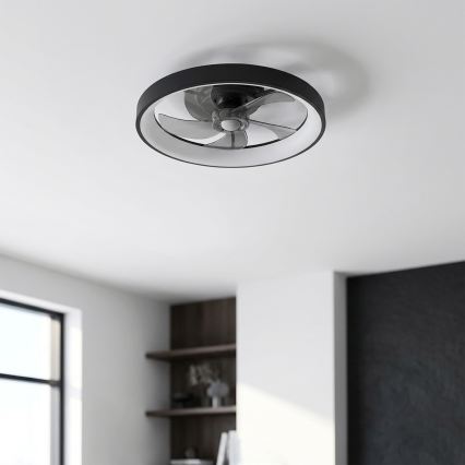 Brilagi - LED prigušiva plafonski ventilator LED/34W/230V 3000-6500K prečnik 50 cm crna + daljinski upravljač
