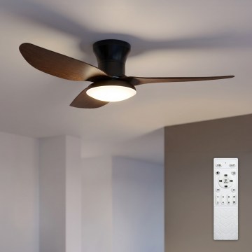 Brilagi - LED prigušiva plafonski ventilator LED/38W/230V 100 cm crna/smeđa + daljinski upravljač