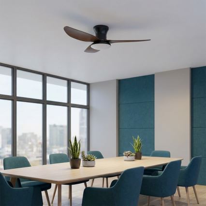 Brilagi - LED prigušiva plafonski ventilator LED/38W/230V 100 cm crna/smeđa + daljinski upravljač