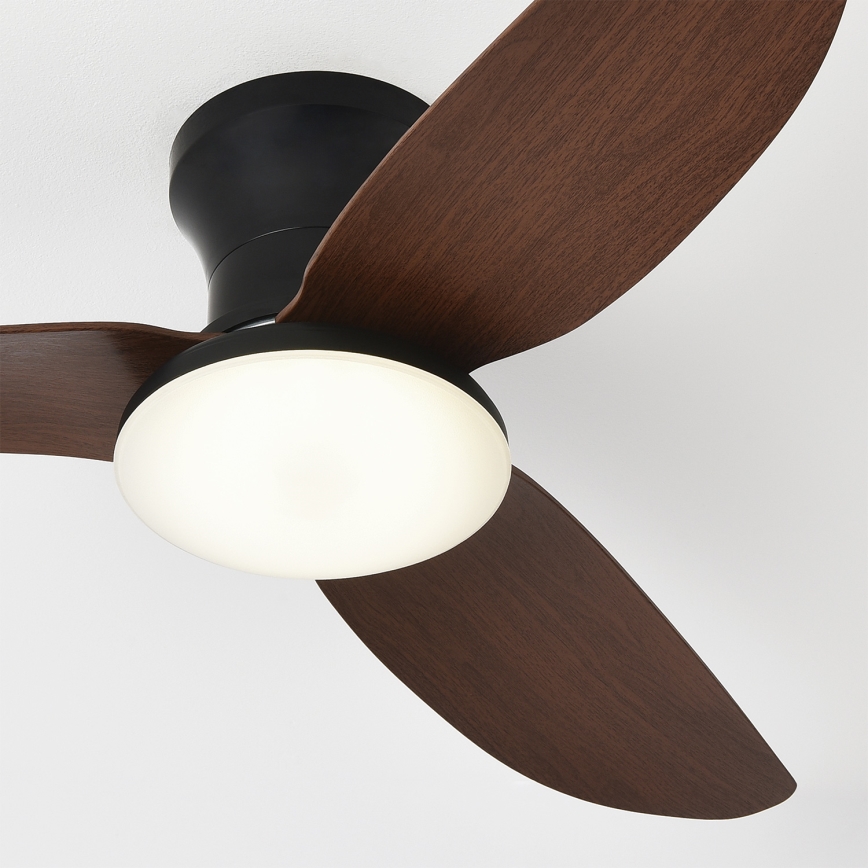 Brilagi - LED prigušiva plafonski ventilator LED/38W/230V 100 cm crna/smeđa + daljinski upravljač