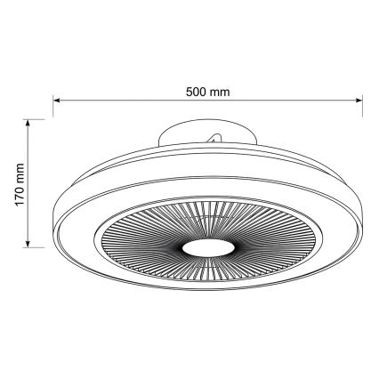Brilagi - LED stropni ventilator, prigušiva funkcija, LED/38W/230V 50 cm bela/braon + daljinski upravljač