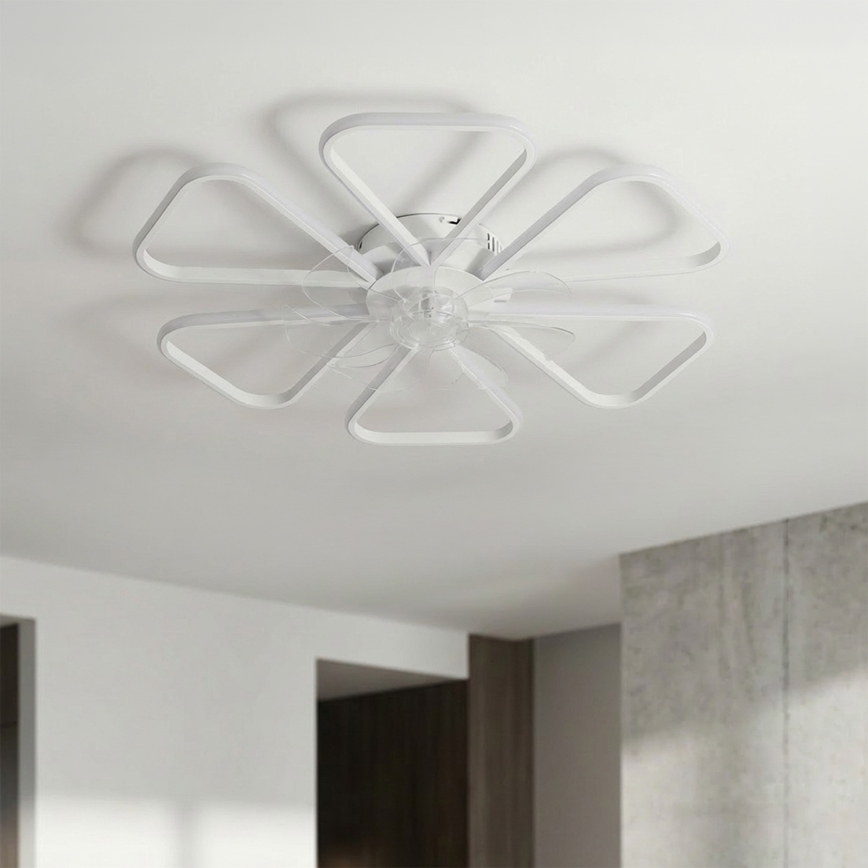 Brilagi - LED stropni ventilator sa prigušiva, LED/38W/230V, prečnik 76 cm, beo + daljinski upravljač