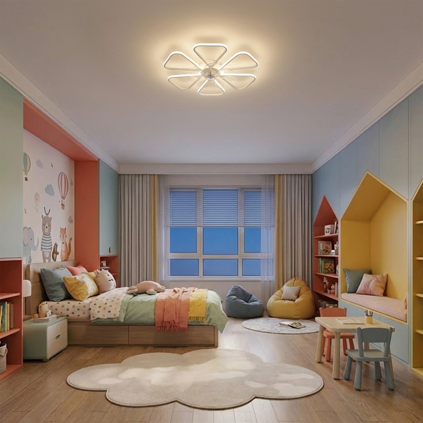 Brilagi - LED stropni ventilator sa prigušiva, LED/38W/230V, prečnik 76 cm, beo + daljinski upravljač