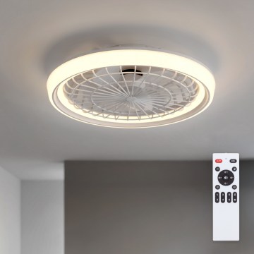 Brilagi - LED prigušiva plafonski ventilator LED/40W/230V 3000-6500K prečnika 48 cm beli + daljinski upravljač