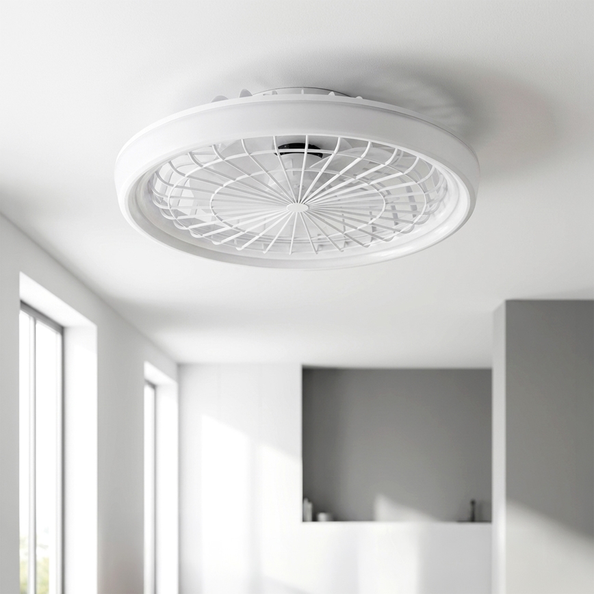Brilagi - LED prigušiva plafonski ventilator LED/40W/230V 3000-6500K prečnika 48 cm beli + daljinski upravljač