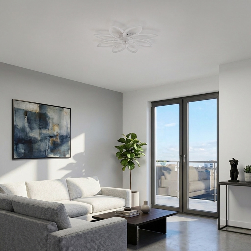 Brilagi - LED prigušiva stropni ventilator LED/43W/230V prečnik 90 cm beo + daljinski upravljač